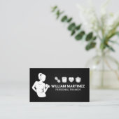 女性の持上げ | フィットネスアイコン 名刺 (スタンド正面)