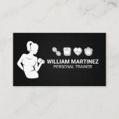 女性の持上げ | フィットネスアイコン 名刺 (正面)