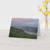 女性の挨拶状が付いている対の石 カード (黄色い花)