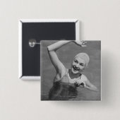 女性の振ること 缶バッジ (正面&裏面)