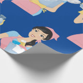 女性の掃除 ラッピングペーパー (角)