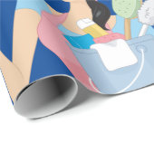 女性の掃除 ラッピングペーパー (ロールコーナー)