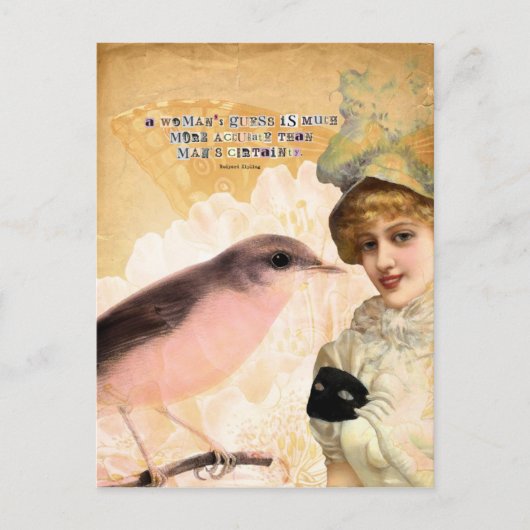女性の推測 ポストカード (正面)
