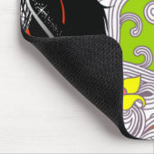 女性の提起の側面のプロフィール マウスパッド (コーナー)