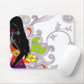 女性の提起の側面のプロフィール マウスパッド (マウス)