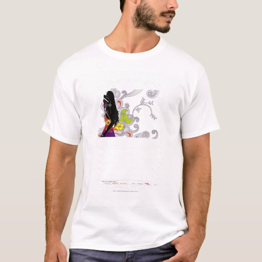 女性の提起の側面のプロフィール Tシャツ (正面)