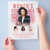 女性の教会カンファレンスサービス ピンクシティ チラシ (手)