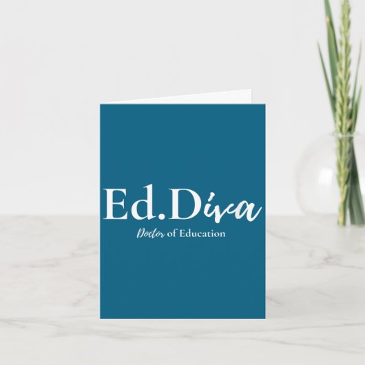 女性の教育学博士(Ed.D.)ディーバ博士号 カード (正面)