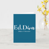 女性の教育学博士(Ed.D.)ディーバ博士号 カード (黄色い花)