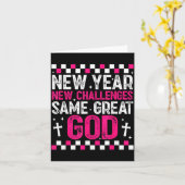 女性の新年 新たな挑戦 同じ偉大な神 2026 カード (黄色い花)