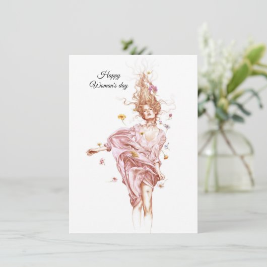 女性の日おめでとう シーズンカード (スタンド正面)