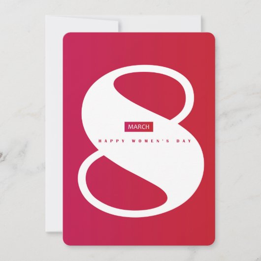 女性の日おめでとう!3月8日国際女性デー シーズンカード (正面)