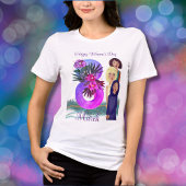女性の日おめでとう | 3月8日ライト トライブレンドTシャツ