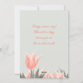 女性の日おめでとう!3月8日 国際的な春 シーズンカード (裏面)