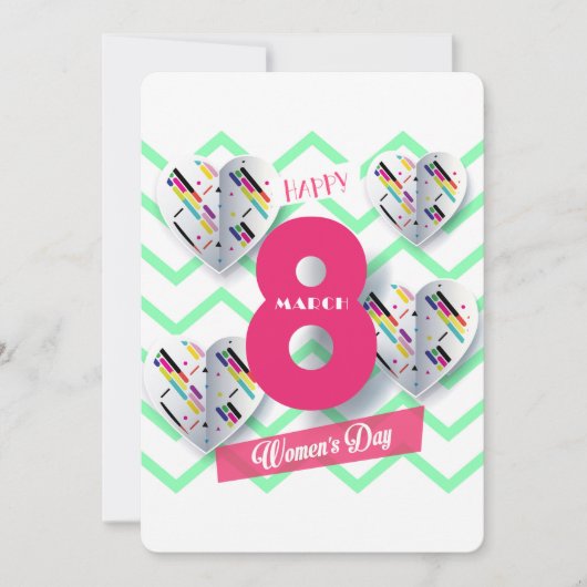 女性の日おめでとう!3月8日 国際的な祝日 シーズンカード (正面)