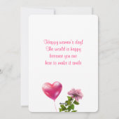 女性の日おめでとう!3月8日 国際的な祝日 シーズンカード (裏面)