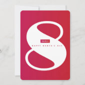 女性の日おめでとう！3月8日 国際的な祝日 シーズンカード (正面)