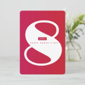 女性の日おめでとう！3月8日 国際的な祝日 シーズンカード (スタンド正面)