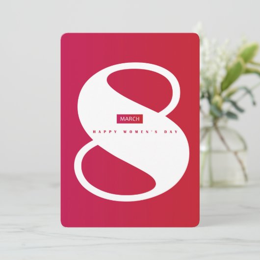 女性の日おめでとう！3月8日 国際的な祝日 シーズンカード (スタンド正面)