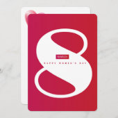 女性の日おめでとう！3月8日 国際的な祝日 シーズンカード (正面/裏面)