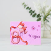 女性の日に王冠を飾る ポストカード (スタンド正面)