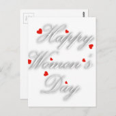女性の日のあいさつ国際的カード ポストカード (正面/裏面)