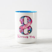 女性の日のためのコーヒーマグ ツートーンマグカップ (中央)