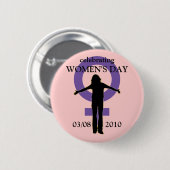 女性の日のシルエットボタン 缶バッジ (正面&裏面)