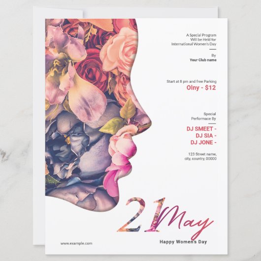 女性の日の招待チラシ (正面)