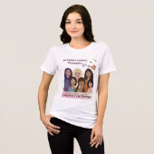 女性の日を祝うポートレート トライブレンドTシャツ (正面全面)