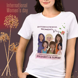 女性の日を祝うポートレート トライブレンドTシャツ