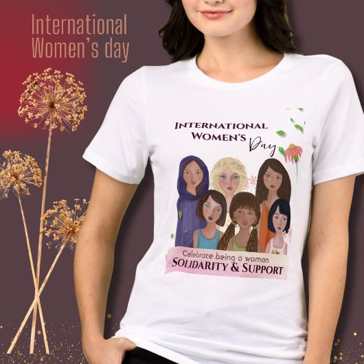 女性の日を祝うポートレート トライブレンドTシャツ