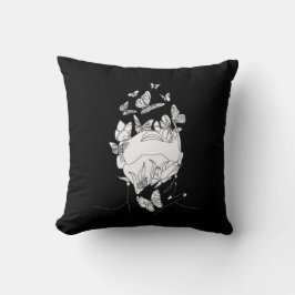 女性の日スペシャル女性のポートレートズラウドピロー クッション