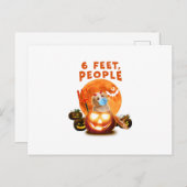 女性の日ハバおもしろいナス犬のオーナー 案内ポストカード (正面/裏面)