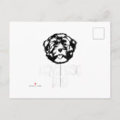 女性の日ハバおもしろいナス犬のオーナー 案内ポストカード (裏面)