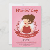 女性の日パーティー招待状 招待状 (正面)
