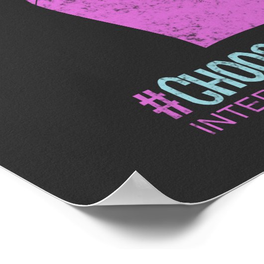 女性の日国際的に挑戦する ポスター (角)