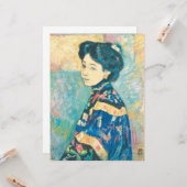 女性の日本のポートレート（藤島武二） カード (正面/裏面インサイチュ)