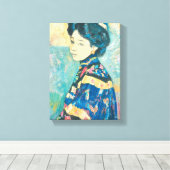 女性の日本のポートレート(藤島武二) キャンバスプリント (インサイチュ (ウッドフロア))