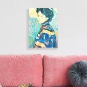 女性の日本のポートレート(藤島武二) キャンバスプリント (インサイチュ (リビング))