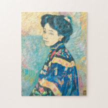 女性の日本のポートレート（藤島武二）