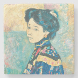 女性の日本のポートレート（藤島武二） ストーンコースター