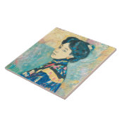 女性の日本のポートレート（藤島武二） タイル (側面)