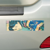 女性の日本のポートレート(藤島武二) バンパーステッカー (車上)