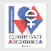 女性の日 カスタムEquality+Is+Not+Negotiable シール (シート)