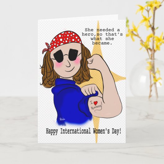 女性の日 カード (黄色い花)