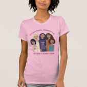 女性の日 | ガールパワー ピンク Tシャツ (正面)