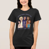女性の日 | 女性の肖像 ダーク トライブレンドTシャツ (正面)