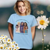 女性の日 | 女性ポートレートブルー Tシャツ