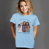 女性の日 | 女性ポートレートブルー Tシャツ